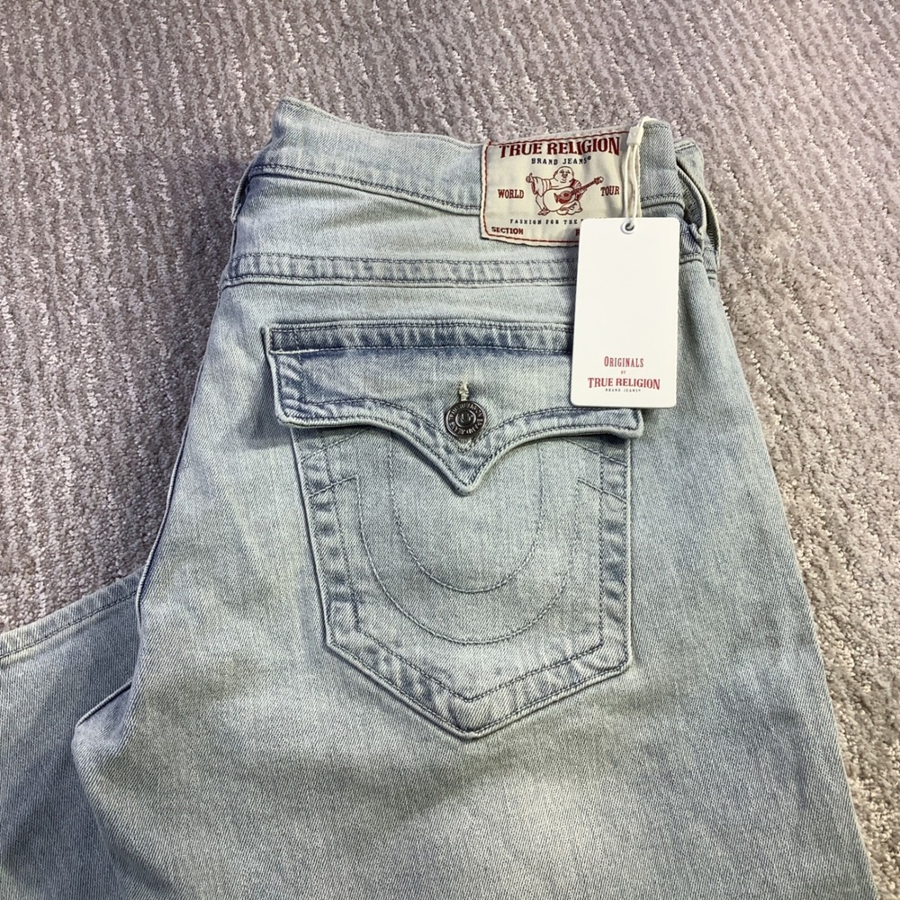 True Religion Ricky Relaxed Straight Jeans Size 36 x 34 (Actual 38 x 34 NWT)